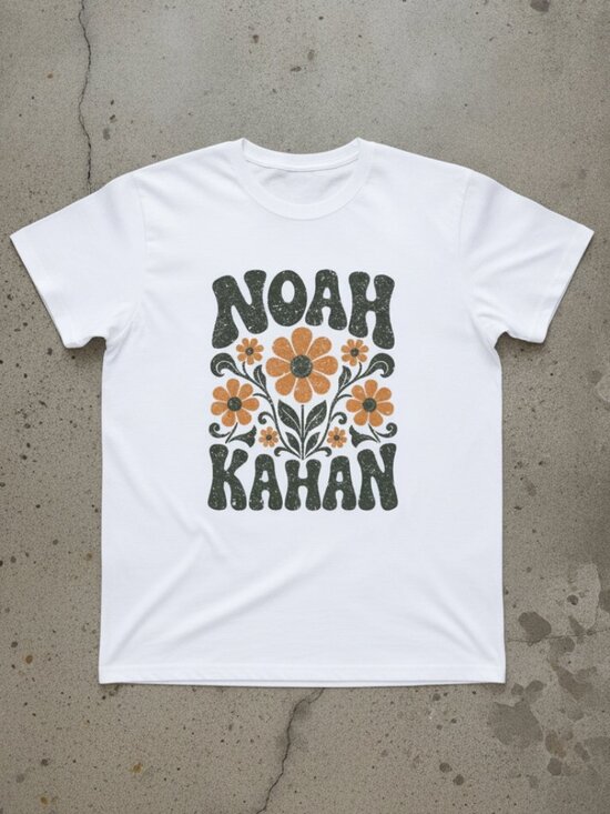 Boutique Tops - Noah Kahan Indie Folk Retro Floral Daisy Graphic White T-Shirt